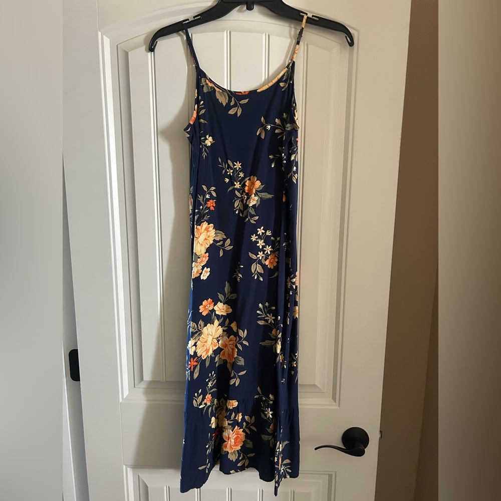 Old Navy Floral Maxi Dress in Navy and Orange